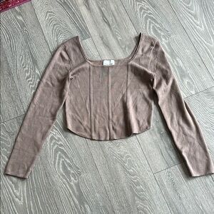 Elegant Taupe Women's Crop Top